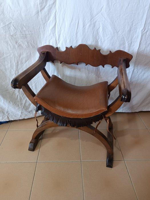 Stoel - Hout - Savonarola, Antiek en Kunst, Curiosa en Brocante
