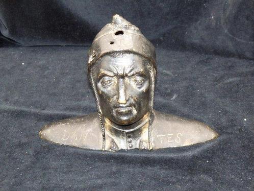 Fraaie antiek bronzen buste van Dante Alighieri - sculptuur,, Antiek en Kunst, Antiek | Keramiek en Aardewerk