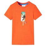 vidaXL Kindershirt 140 donkeroranje, Verzenden, Nieuw