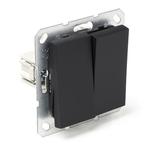 Schakelaar | Q-link | S-Line (Inbouw, Wissel/Wissel, Zwart), Verzenden, Nieuw