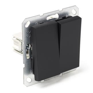 Schakelaar | Q-link | S-Line (Inbouw, Wissel/Wissel, Zwart), Doe-het-zelf en Verbouw, Elektra en Kabels, Nieuw, Verzenden