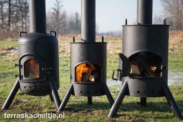 De stoerste terraskachel  houtkachel  terrashaard Topdesign! beschikbaar voor biedingen