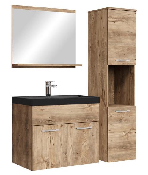 Badkamermeubel Set Montreal 60 x 35 cm Kastanje Badmeubel, Huis en Inrichting, Badkamer | Badkamermeubels, Nieuw, Wastafelkast