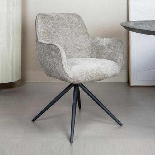 *WOONWINKEL* Tower Living Fondo Boucle Stoel Draaibaar Taupe, Huis en Inrichting, Stoelen, Nieuw, Verzenden