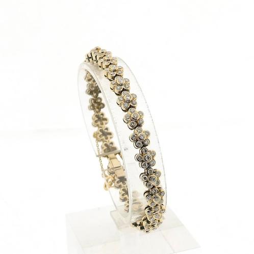 18 Krt. Gouden tennis armband met diamant; 4,86 ct. | 18 cm, Sieraden, Tassen en Uiterlijk, Armbanden, Overige kleuren, Gebruikt