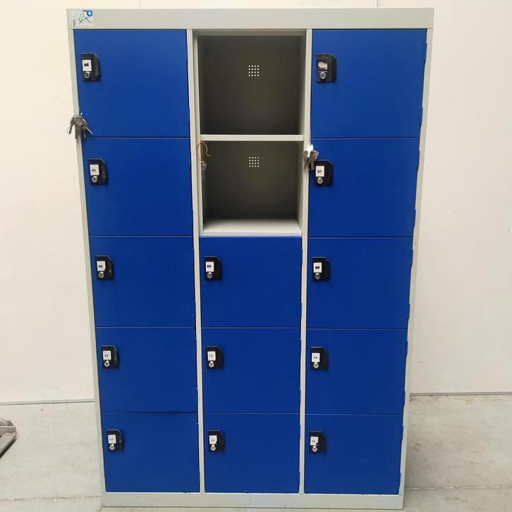 13-deurs + 2-vaks Overtoom lockerkast - 180x116x50 cm, Huis en Inrichting, Kasten | Lockerkasten, Ophalen of Verzenden