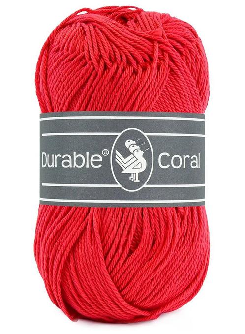 Durable Coral - 316 red - Gemerceriseerd Katoen Garen, Hobby en Vrije tijd, Breien en Haken, Ophalen of Verzenden