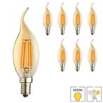 Set van 8 LED kaarslampen vlam E14 | 3-staps dimbaar | 4, Verzenden, Nieuw, E14 (klein), Overige typen