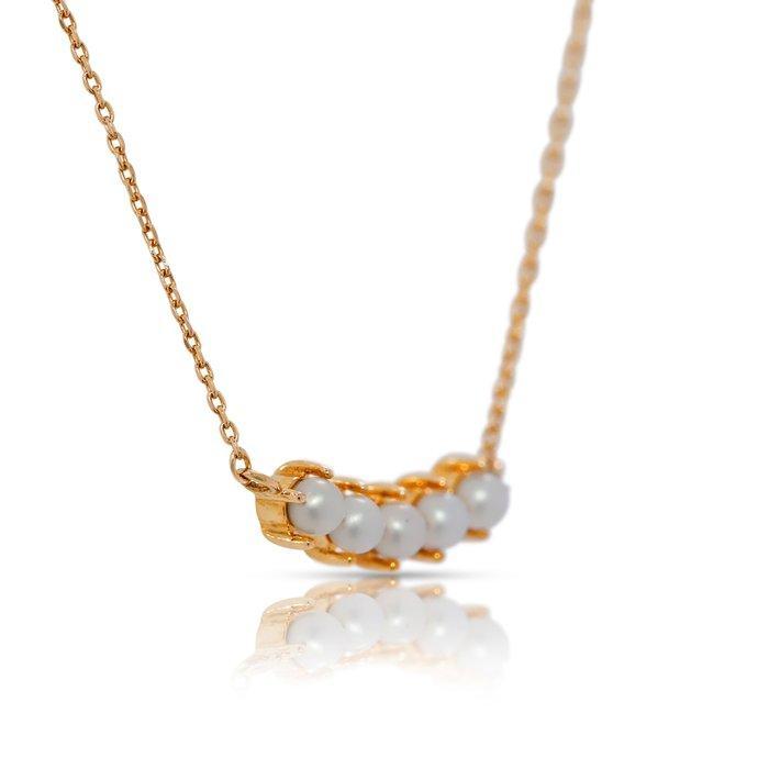 Zonder Minimumprijs - Halsketting - 10 kt. Geel goud Parel, Sieraden, Tassen en Uiterlijk, Kettingen