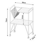 [en.casa] Keukentrolley Austrheim 75x50x33 cm zwart, Huis en Inrichting, Verzenden, Nieuw