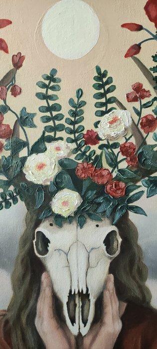 Justyna Gostyska - Sowiaskie Strachy - Dziewanna, Antiek en Kunst, Kunst | Schilderijen | Modern