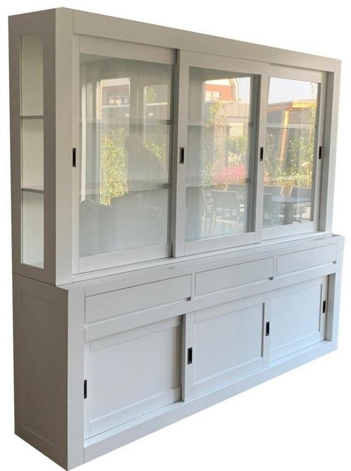 Witte strakke buffetkast Petten 260cm, Huis en Inrichting, Kasten | Buffetkasten, Ophalen of Verzenden