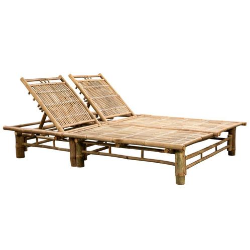 vidaXL Ligbed tweepersoons bamboe, Tuin en Terras, Ligbedden, Nieuw, Verzenden