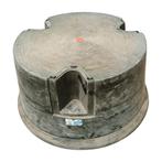 Opstap krukje, rood, 22 cm hoog, met zwenkwieltjes, gebruikt, Ophalen of Verzenden, Gebruikt