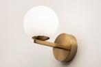 Rietveld Wandlampen - Wit, Goud - Glas, Metaal, Huis en Inrichting, Lampen | Wandlampen, Verzenden, Nieuw