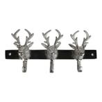 kapstok 3 hertenkoppen 36cm, Huis en Inrichting, Woonaccessoires | Overige, Verzenden, Nieuw