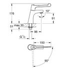 Euroeco Toiletkraan Ergonomisch Chroom, Ophalen of Verzenden, Nieuw