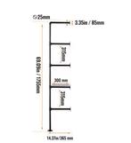 Industriële Wandplank – Houten Pijpbeugel Rek 3 Lagen, Verzenden, Nieuw