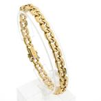 Massief gouden gourmet schakel armband | 20,5 cm, Sieraden, Tassen en Uiterlijk, Armbanden, Ophalen of Verzenden, Gebruikt, Overige kleuren