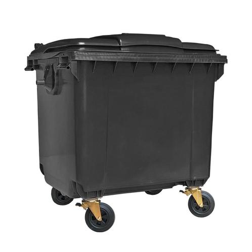 Afvalcontainer 1100 liter grijs, Huis en Inrichting, Woonaccessoires | Prullenbakken, Nieuw, 40 liter of meer, Kunststof, 75 cm of meer