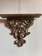 Wandrek - Hout - Antieke houten console, de plank is van