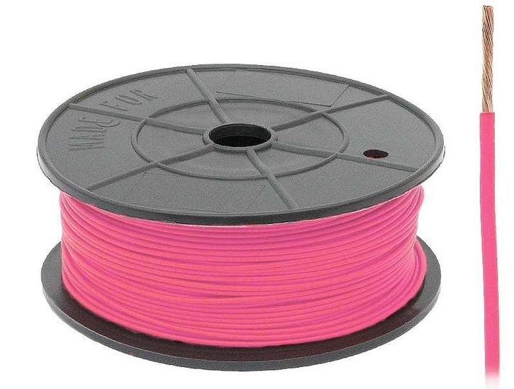 FLRY -B kabel - 1x 0,75mm - Licht Roze - Rol 100 meter, Doe-het-zelf en Verbouw, Elektra en Kabels, Kabel of Snoer, Nieuw, Ophalen of Verzenden