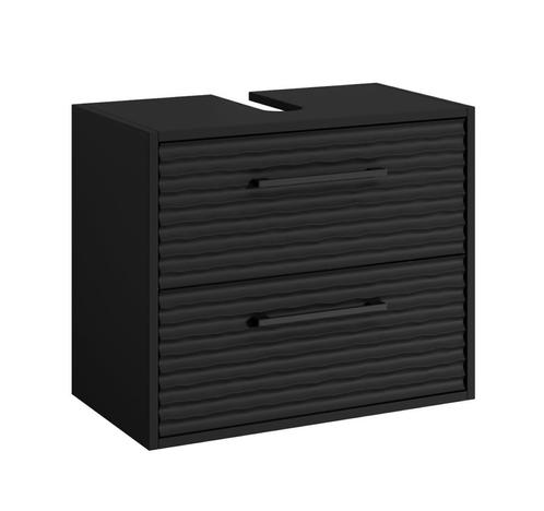 Wastafelkast Etna 60 x cm x 35 cm x 50 cm Zwart Badkamerkast, Huis en Inrichting, Badkamer | Badkamermeubels, Nieuw, Wastafelkast