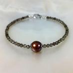 Zonder minimumprijs - Armband Zilver Parel - Quartz - Tahiti, Nieuw