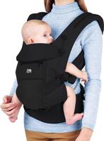 Deryan Ergonomische Draagzak - Luxe Buikdrager 4-in-1 Zwart, Verzenden, Nieuw