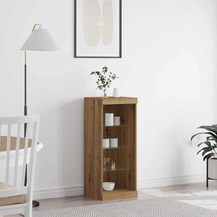 vidaXL Dressoir artisanaal eikenkleurig 41 x 37 x 100 cm, Huis en Inrichting, Kasten | Dressoirs, Nieuw, Minder dan 50 cm, Overige houtsoorten