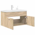 vidaXL Wastafelmeubel met inbouwwastafel en kraan Sonoma, Verzenden, Nieuw