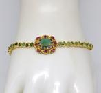 Zonder minimumprijs - Armband Zilver - 3.80ct. tw. Smaragd -, Nieuw