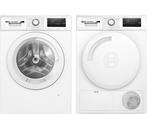 Bosch Wasmachine + Bosch Condensdroger, Nieuw, 1200 tot 1600 toeren, Voorlader