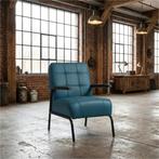 Leren fauteuil Ahead - Toledo Turquoise (blauw), Bohemian, Eigentijds, Industrieel, Klassiek, Modern, Retro, Romantisch, Scandinavisch, Vintage