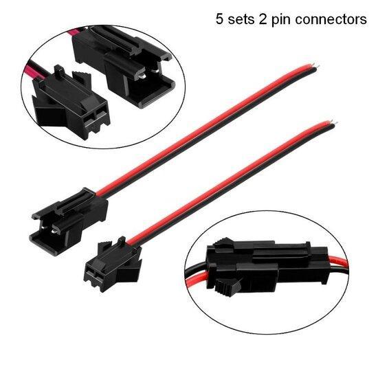 5 Sets Mini LED Strip stekkerkabels 2x15cm, Auto diversen, Auto-accessoires, Verzenden