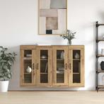 vidaXL Wandgemonteerde Kasten 2 pcs artisanaal eikenkleurig, Huis en Inrichting, Minder dan 50 cm, Verzenden, Nieuw, Minder dan 100 cm