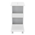 Bijzettafel op wielen met remmen 53x30x63 cm MDF wit, Verzenden, Nieuw