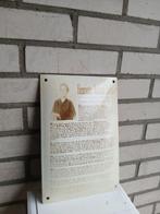 Origineel informatie-/herdenkingsbord – Henriette Roland, Antiek en Kunst
