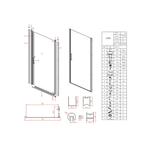 Nisdeur Lacus Giglio Evo Fox 100 cm Met Mat Glas Chroom, Ophalen of Verzenden, Nieuw
