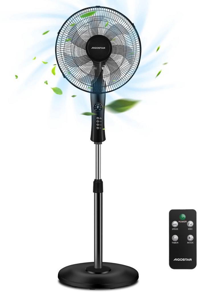 Aigostar Statiefventilator - Ventilator Staand - Verstelbaar, Witgoed en Apparatuur, Ventilatoren, Zo goed als nieuw, Verzenden