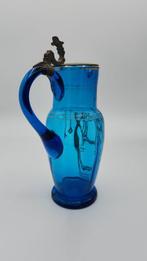 Kruik - Glas - Zeldzame blauw-gouden kan