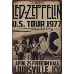 Wandbord Concert Bord - Led Zeppelin US Tour 1977, Ophalen of Verzenden, Nieuw, Poster, Artwork of Schilderij