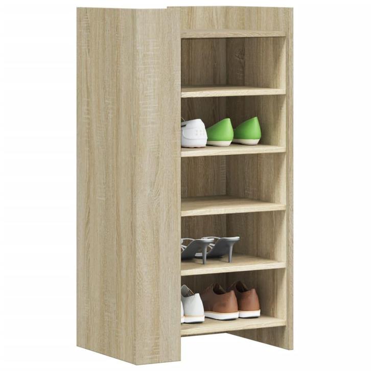 vidaXL Schoenenkast 52x37,5x100 cm bewerkt hout sonoma, Huis en Inrichting, Kasten | Schoenenrekken, Nieuw, Verzenden