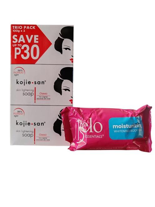 Kojie San 3x100 met gratis Belo Hydraterende Zeep, Sieraden, Tassen en Uiterlijk, Beautycases, Ophalen of Verzenden