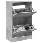 vidaXL Schoenenkast 60x34x96,5 cm bewerkt hout betongrijs, Huis en Inrichting, Verzenden, Nieuw