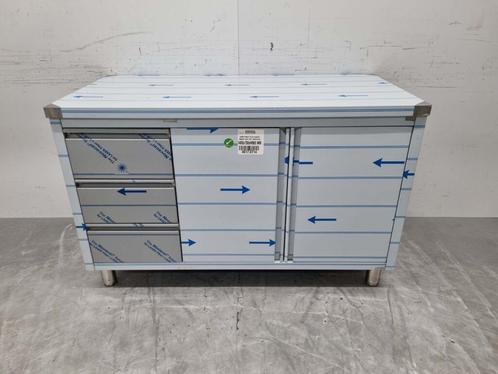 RVS Werkkast Kast Werktafel 2 klapdeuren en 3 laden 140 cm, Zakelijke goederen, Horeca | Keukenapparatuur, Nieuw in verpakking