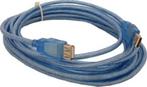 USB 3.0 verlengkabel 3 meter blauw, Computers en Software, Pc- en Netwerkkabels, Verzenden, Nieuw