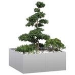 vidaXL Plantenbak 100x100x40 cm gegalvaniseerd staal, Verzenden, Nieuw, Metaal