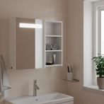 vidaXL Badkamerkast met spiegel en LED 60x13x52 cm wit, Verzenden, Nieuw
