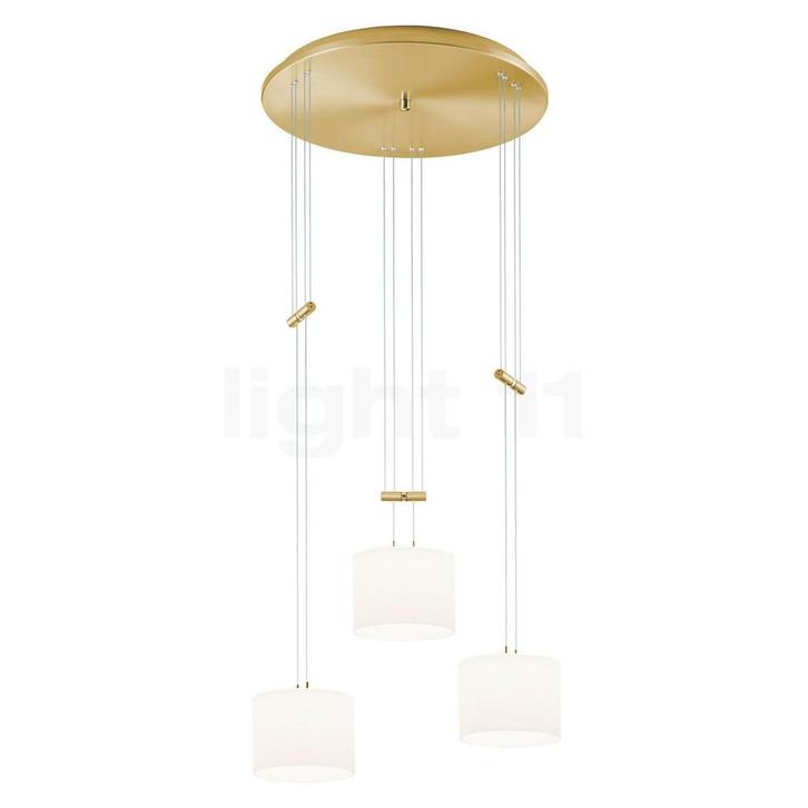 Bankamp Grazia Cluster LED 3-lichts, messing mat, Huis en Inrichting, Lampen | Hanglampen, Nieuw, Verzenden